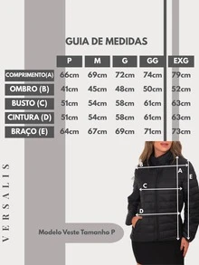 Bobojaco Nylon Puffer Jacket Women's Winter Basic Black Waterproof Coat - National Shipping - KIT 2 BLACK - View 4