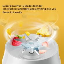 SOKANY 1 Piece Portable Juicer, Dual-Purpose Juicer, Portable USB Rechargeable Mini Blender, Fresh Juicer Cup, Wireless Portable Juicer, Comes With Sports Cup Lid, Personal Size Blender, Used For Smoothies And Cocktails, Family Fruit Blender, Very Suitable For Kitchen, Family, Travel, Is A Small Artifact For Making Drinks In Summer