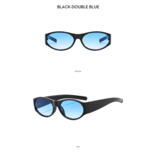 Retro Small Oval Frame Sunglasses Women Fashion  Glasses Fashion Men Shades Eyewear UV400 Oculos De Sol - C2_紅色 - 查看 3