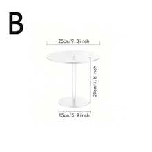 1 Pc Clear Acrylic Cake Stand, Round Cupcake, Pizza, Dessert Display Stand Suitable For Dining Table, Wedding, Birthday, Halloween, Christmas, And Party Events - Clear - View 11