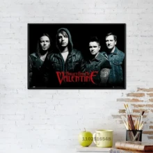 1pc /3pcsWall Arts Posters Optional Frame Modern Singer Bullet For My Valentine X Canvas Wall Art Modern Family Bedroom Decoration Poster Contemporary Room Decor - Multicolor - View 33