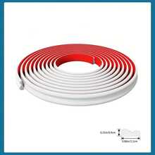 1 卷（200 厘米）优雅的 PVC 自粘装饰条，欧式风格，易于安装，灵活可弯曲，适用于墙壁、地板和橱柜，非常适合欧式家居装饰、地板装饰、罗马装饰、墙壁装饰和卧室装饰 - 白色 - 查看 9