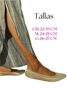 30 PARES/PAQUETE PANTUFLAS FOLDING FLATS "NEGRO SATINADO" PARA BODA XV AÑOS EVENTOS RECUERDOS "FUERA TACONES BAILAR" SAT1 BASIC - Negro - Ver 4