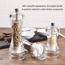 Manual Pepper Grinder, Peppercorn, Sea Salt & Spice Condiment Grinder