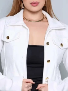 Women's Jacket Coat Wool Blend With Buttons Elegant Warm Fashion Style Winter Fashion