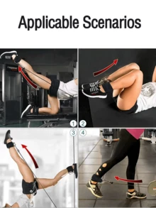 1 Pair Fitness Ankle Straps Adjustable D-Ring Support Cuffs Gym Leg Strength Workouts Pulley With Buckle Sports Guard Abductors