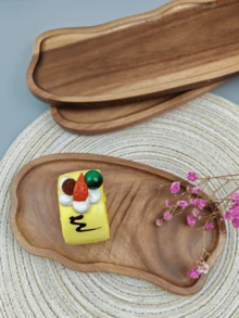 1/Pc Khay gỗ sáng tạo, Khay bánh mì gỗ hồng sắc, Khay sushi, Khay trái cây, Khay trái cây bất đối xứng, Khay đồ ăn nhẹ, Khay đựng đồ ăn, Khay trang trí bàn, Thích hợp cho món tráng miệng, đồ ăn nhẹ, bánh ngọt, bánh mì, Trà chiều, Giáng sinh, Halloween, Ngày của Cha, Lễ Tạ ơn, Đám cưới, Sinh nhật, Tiệc tùng, Ẩm thực. Thích hợp cho Gia đình, Ngoài trời, Nhà bếp, Phòng khách, Khách sạn, Phụ kiện nhà bếp, Dụng cụ nhà bếp, Khay, Khay gỗ, Quà tặng Halloween - màu nâu - Xem 8