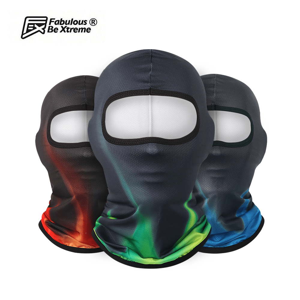 New Flame Pattern Party Face Mask, Outdoor Sports Cycling Sunscreen UV Protection Balaclava Breathable Sweat Head Wrap Motorcycle Helmet Lining Unisex