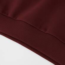 Women's Crew Neck Sweatshirt Plus Size Style Model: "You Happy Do What Makes You Happy" - SPECIAL Launch 2025 - Maroon - View 2