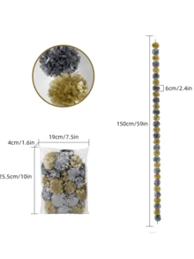 1pc Marigold Garland For Artificial Marigold Flowers For Christmas, Party Wreath, Artificial Flower Wreath, Wedding Decoration, Festival Decor, Spring Shrub Floral, Halloween/Thanksgiving/Fall Decoration Rama Decoration, Valentine's Day, Gift Home Decor Halloween Decor Room Decor - Multicolor - View 19