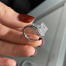 1pc Shiny White Princess Cut Synthetic Cubic Zirconia Ring, Silver Plated Eternal Elegance - Fashionable Jewelry For Women, Perfect Anniversary/Valentine's Day Gift For Girlfriend, Ideal For Engagement/Wedding