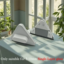 仅适用于 3-10 毫米单层玻璃，1 个双面磁性玻璃清洁器，不适用于双层玻璃，汽车挡风玻璃清洁工具，磁性玻璃刮水器，单层玻璃清洁配件，可重复使用工具 - 彩色 - 查看 12