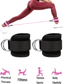 1 Pair Fitness Ankle Straps Adjustable D-Ring Support Cuffs Gym Leg Strength Workouts Pulley With Buckle Sports Guard Abductors