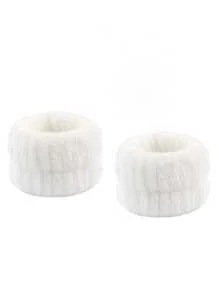 1 Pc Face Wash Band / 2 Pcs Wrist Wash Band / 3 Pcs Set Velvet Plush Swan Spa Headbands, Make Up Headbands, Face Wash Headbands, Skin Care Headbands, Bubble, Spa, Wristbands For Women And Girls