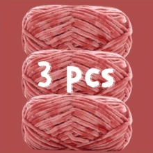 3pcs/Set 6mm Thick Velvet Chenille Yarn, 100% Polyester Fiber Yarn/Soft & Delicate, Suitable For Crochet Knitting Sweaters, Coats, Slippers, Hats And DIY Handicrafts - Multicolor - View 30