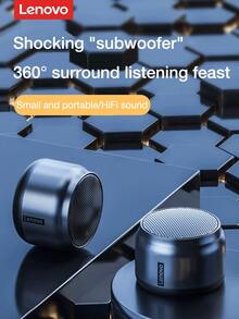 Lenovo K30 Portable Hifi Bluetooth Wireless Speaker Waterproof USB Outdoor Loudspeaker Music Surround Bass Box Mic Chinese Packaging - Black - View 1