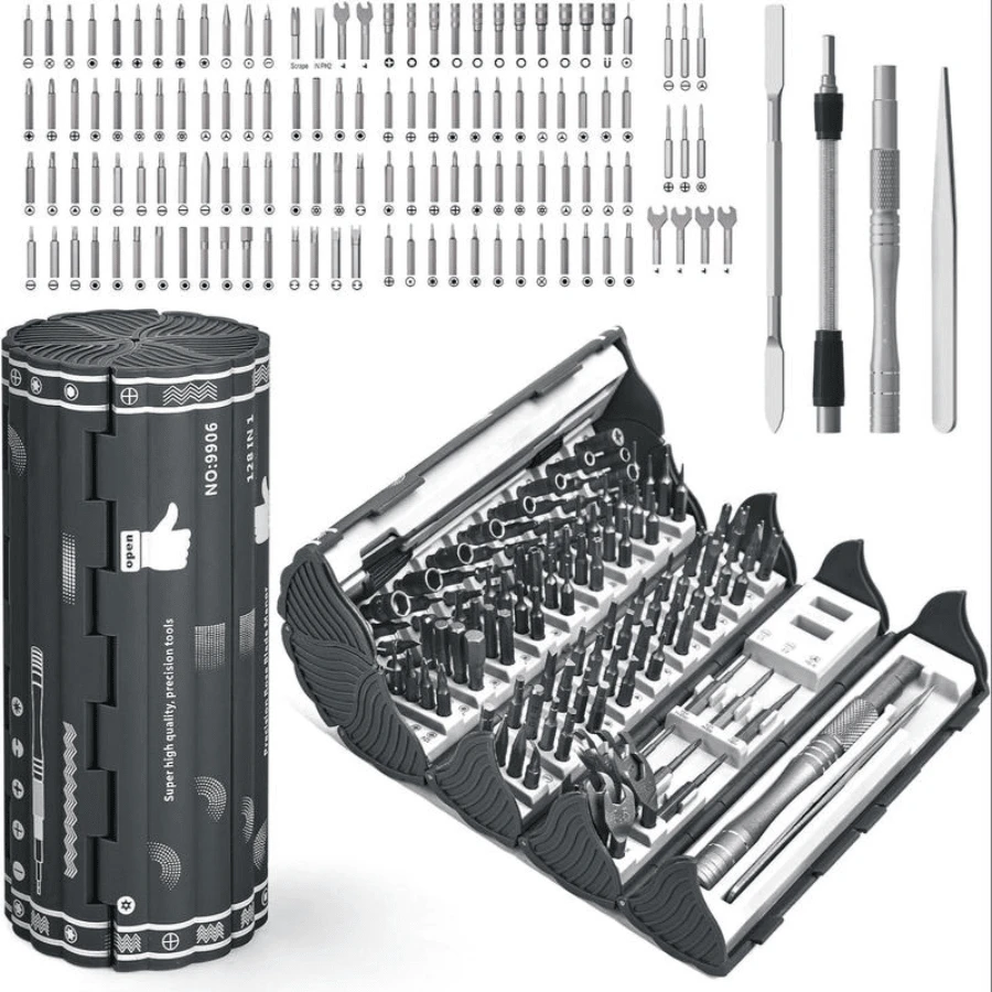 128 In 1 Precision Screwdriver Set, Multifunctional Magnetic Screwdriver Set, Repair Tool Kit For Electronics  Jewelers Game Console, Hardware, Screwdriver Bits, Tool Box, Industrial Tools - Gray. - View 1