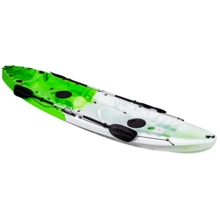 Danolapsi Fishing Kayaks,Hard Shell Recreational Ocean Kayak Boat,12.14FT Sit On Top Kayak For 2-3 Person Adults With Paddle & Comfortable Seat,Capacity Of 600LBS - Green - View 3
