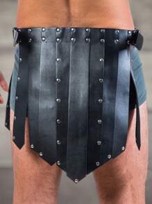 Cinturón de piel sintética para hombre, Disfraz de gladiador (con cinturón), Disfraz de gladiador gótico