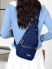 1 PC Women's Crossbody Chest Bag, Women's Wallet, Fashionable Chest Bag, Waterproof And Breathable Fabric, Multiple Storage Spaces, Front Bag, 6 Sizes To Choose From, Suitable For Travel, Work, Shopping - 彩色 - 查看 4