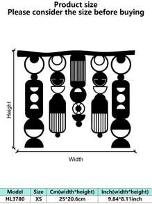 1PC Anti-Rust Iron Sheet Cut Metal Wall Art Egyptian Eye Of Horus Amulet Geometric Line Decor Home Decor For Halloween & Christmas