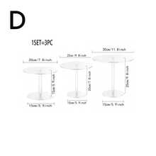 1 Pc Clear Acrylic Cake Stand, Round Cupcake, Pizza, Dessert Display Stand Suitable For Dining Table, Wedding, Birthday, Halloween, Christmas, And Party Events - Clear - View 3