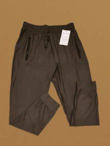 Women's Sports Pants With Elastane - Comfort And Flexibility For Physical Activities - 獵人綠 - 查看 2