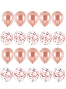 20 pezzi Set di palloncini metallici con paillettes, decorazioni per feste di compleanno e matrimoni