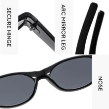Retro Small Oval Frame Sunglasses Women Fashion  Glasses Fashion Men Shades Eyewear UV400 Oculos De Sol - C3_藍色 - 查看 2