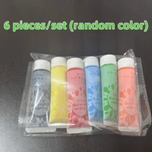 6 pezzi Set di Vernici per Dita Lavabili: Colori Vibranti, Lavabili, Facile da Pulire, Forniture Artistiche Multiuso per Pittura e Bricolage Fai-da-Te, Colori Casuali