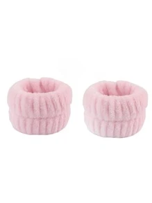 1 Pc Face Wash Band / 2 Pcs Wrist Wash Band / 3 Pcs Set Velvet Plush Swan Spa Headbands, Make Up Headbands, Face Wash Headbands, Skin Care Headbands, Bubble, Spa, Wristbands For Women And Girls