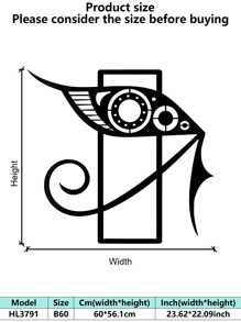 1PC Anti-Rust Iron Sheet Cut Metal Wall Art Egyptian Eye Of Horus Amulet Geometric Line Decor Home Decor For Halloween & Christmas