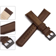 Local Delivery- Christmas Gift Quick Release Leather Watch Bands Genuine Watch Straps For Men Women Top Grain Leather Watch Strap, White Elephant Gifts, Stocking Stuffers For Men, Father's Day Gifts - Black & Blue & Silver - 查看 3