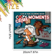疯狂犯罪现场：趣味、可爱、温馨的成人涂色书 - 24页，用犯罪现场涂色营造氛围，缓解压力：……适合涂色爱好者 - 但不适合儿童。返校季，学习用品 - 瘋狂時刻 - 查看 5