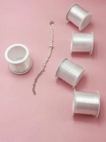 1 Rolle nicht-elastische transparente Aufhängeleine, Perlschnur, Angelschnur, DIY Armband Halskette Schnur, Perlen Dekorationsaccessoire - Perlenschnur & Leine 0,2mm/0,3mm/0,4mm/0,5mm/0,6mm optional