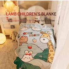 1 Pc Cartoon Dinosaur Pattern Blanket Summer Nap Baby Blanket Soft And Comfortable Fabric Air Conditioning Quilt 100*104 CM