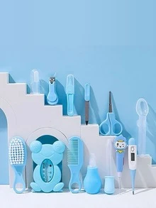 Essential Baby Care Kit For Newborns-Complete Set Nail Hair And Health - Azul - Ver 2