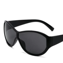 Y2k Oversized Sunglasses Women For Men Luxury Brand Designer Vintage Sunglasses Popular Punk Sport Goggle Outdoor Shades UV400 - 黑色 黑綠 - 查看 1