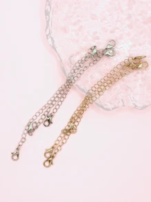 New Jewelry Extension Chain Extender, Lobster Clasp For Necklace, Bracelet, Anklet, Size 2" - 6" Adjustable, Suitable For Men And Women Daily Wear