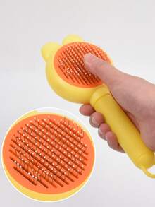 1 件小动物兔毛刷、龙猫梳、按摩顺毛针梳宠物梳、仓鼠梳、猫梳、狗梳，帮助宠物去除浮毛和毛结（颜色随机）