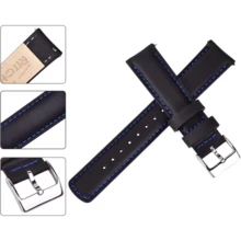 Local Delivery- Christmas Gift Quick Release Leather Watch Bands Genuine Watch Straps For Men Women Top Grain Leather Watch Strap, White Elephant Gifts, Stocking Stuffers For Men, Father's Day Gifts - Saddle Brown & Silver - 查看 3