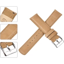 Local Delivery- Christmas Gift Quick Release Leather Watch Bands Genuine Watch Straps For Men Women Top Grain Leather Watch Strap, White Elephant Gifts, Stocking Stuffers For Men, Father's Day Gifts - khaki & Silver - 查看 2