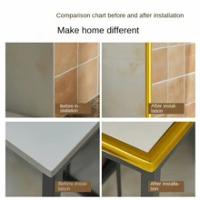 1 Stück 3 Meter/118,11 Zoll PVC selbstklebendes dekoratives Klebeband, Goldhintergrund Wandinnenecke Dekorationsstreifen, Möbel Tischkante Aufprallschutzklebeband - Verschiedenfarbig - Übersicht 7