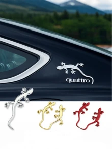 Dekorative Gecko Autoaufkleber, witzige metallisch schwarze Gecko Aufkleber für Karosserie, personalisierter Nummernschild und Heckaufkleber - Verschiedenfarbig - Übersicht 5