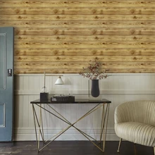 1 Roll Wood Grain Wallpaper, Peel And Stick Wood-Look Wall Paper For Furniture, Kitchen, Living Room, Bedroom, Cabin, Pantry, Bar, Table Top, 374*17.71 Inches, Realistic Woodgrain Texture, Easy To Clean Wall Stickers Room Decor Wall Decor Wall Sticker