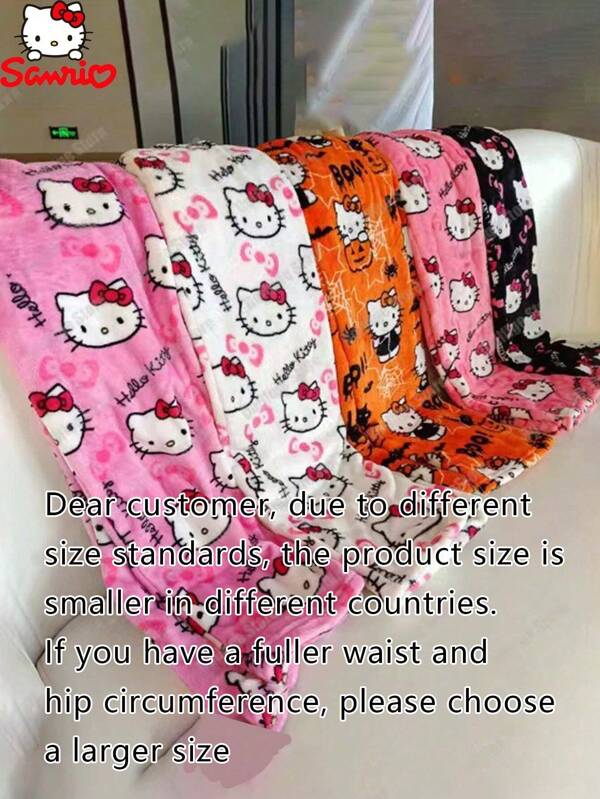 Men's New Autumn And Winter Flannel Thick Home Pants Casual Loose Lovely KT Print Pajama Pants Couple Elegant Wear With Home Clothes