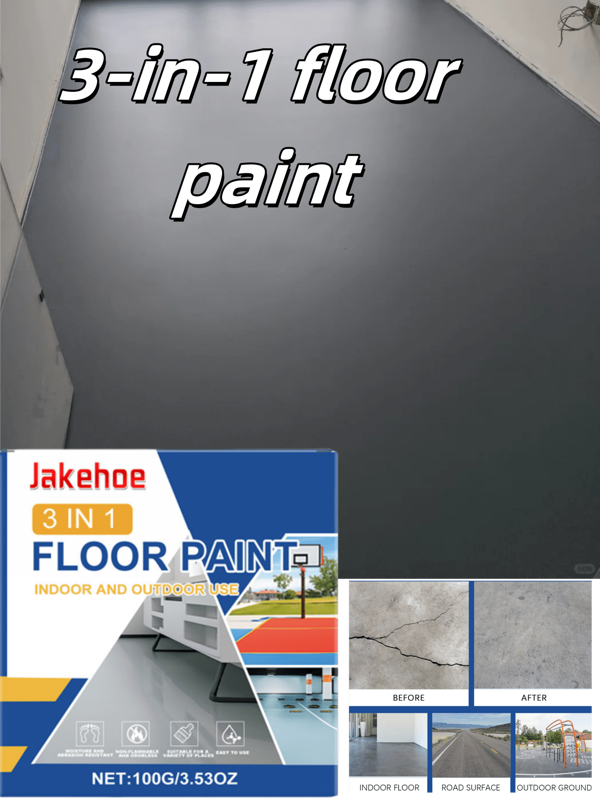3-In-1 Floor Paint: Ground Waterproof, Anti-Wear, Anti-Permeable, Quick-Drying, Household Floor Primer For Construction Sites