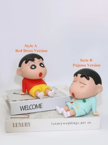 Crayon Shin-Chan Anime Figure Phone Holder, Kawaii Desktop Ornaments, Multi-Functional Lazy Phone Stand, Perfect For Home Office Decor, Ideal Gift For Anime Fans, Kids, Teens, Great For Christmas, New Year, Birthday, Party Favors
