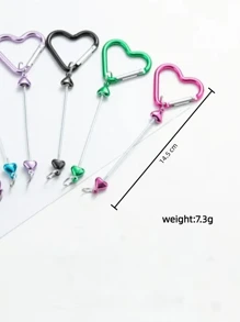 10pcs New Design Silicone Beads Metal Bead Keychain Accessories DIY Jewelry Making Craft Supplies Toy DIY Jewelry Creative Crafts
