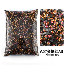 散装批发 2-6 毫米果冻 AB 树脂非热修复水钻 平底塑料水晶 闪粉 大包装宝石 - 彩色 - 查看 22